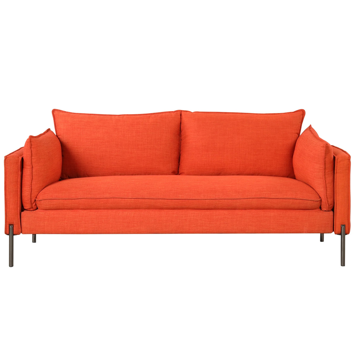 3 Seat Linen Fabric Upholstered Sofa I603
