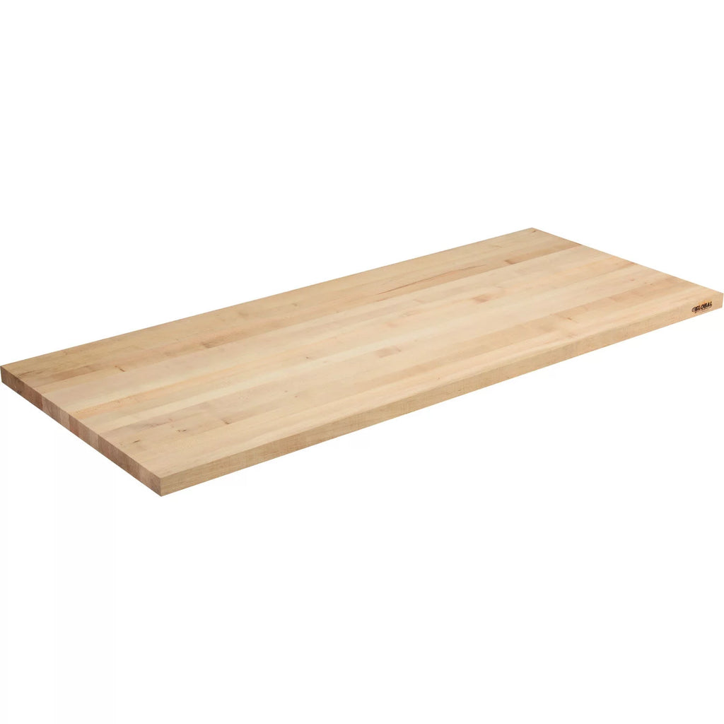 72"W x 30"D Gray 4 Drawer Maple Butcher Block Pedestal Workbench V647547
