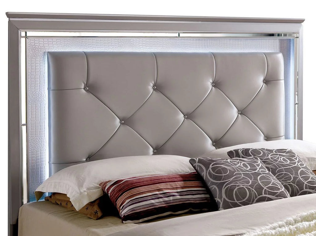 5pc Eastern King Size Bed with Dresser Mirror Nightstands C902119