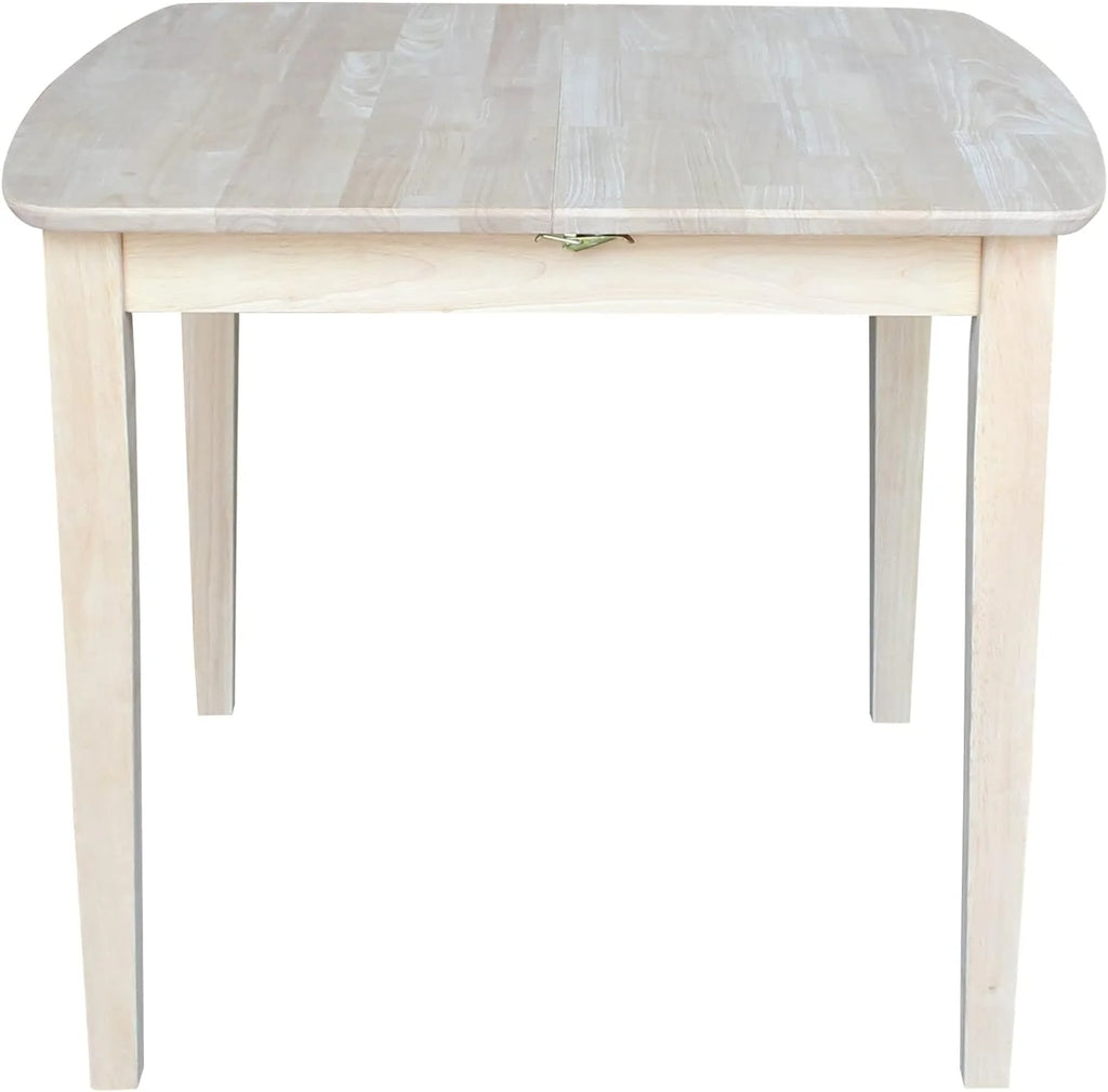 Unfinished Shaker Leg Dining Table With Extension B682263