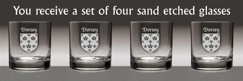 Set of 4 Etched Tumbler Glasses C8353
