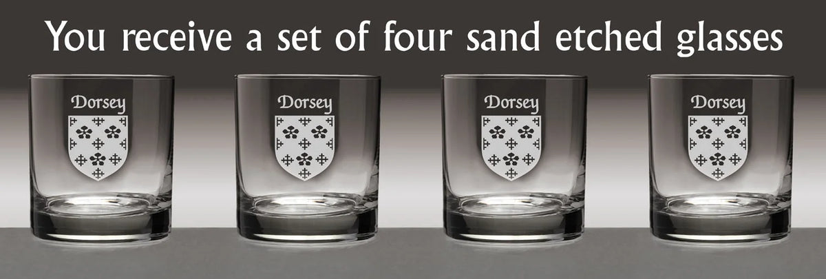 Set of 4 Etched Tumbler Glasses C8353