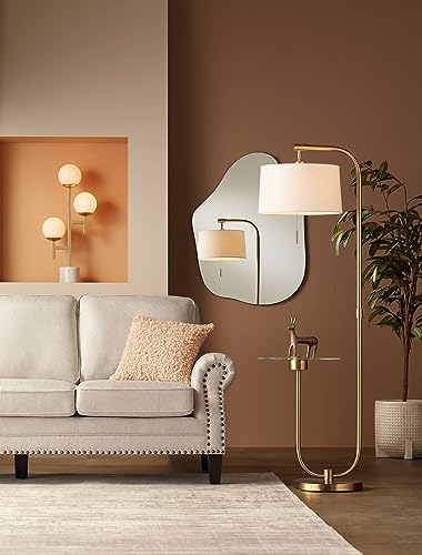 30" Tall Gold Marble Metal 3-Light Table Lamp V167