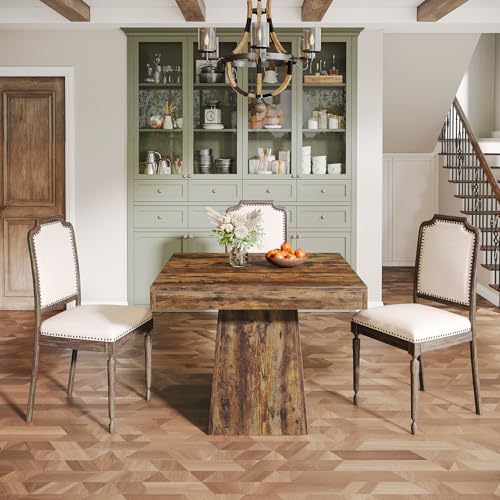 Square Dining Table for 4, 31.5-Inch Pedestal Base Table Z552