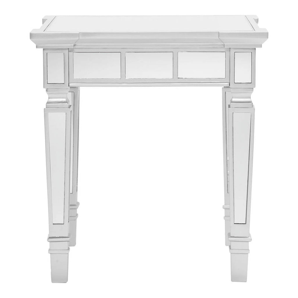 Square Mirrored Wood End Table J107713