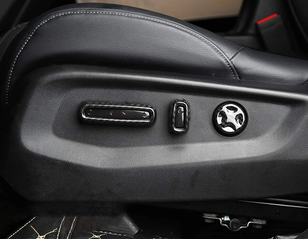 Seat Adjustment Knob Switch Buttons Cover Trim Carbon Fiber Pattern B1599