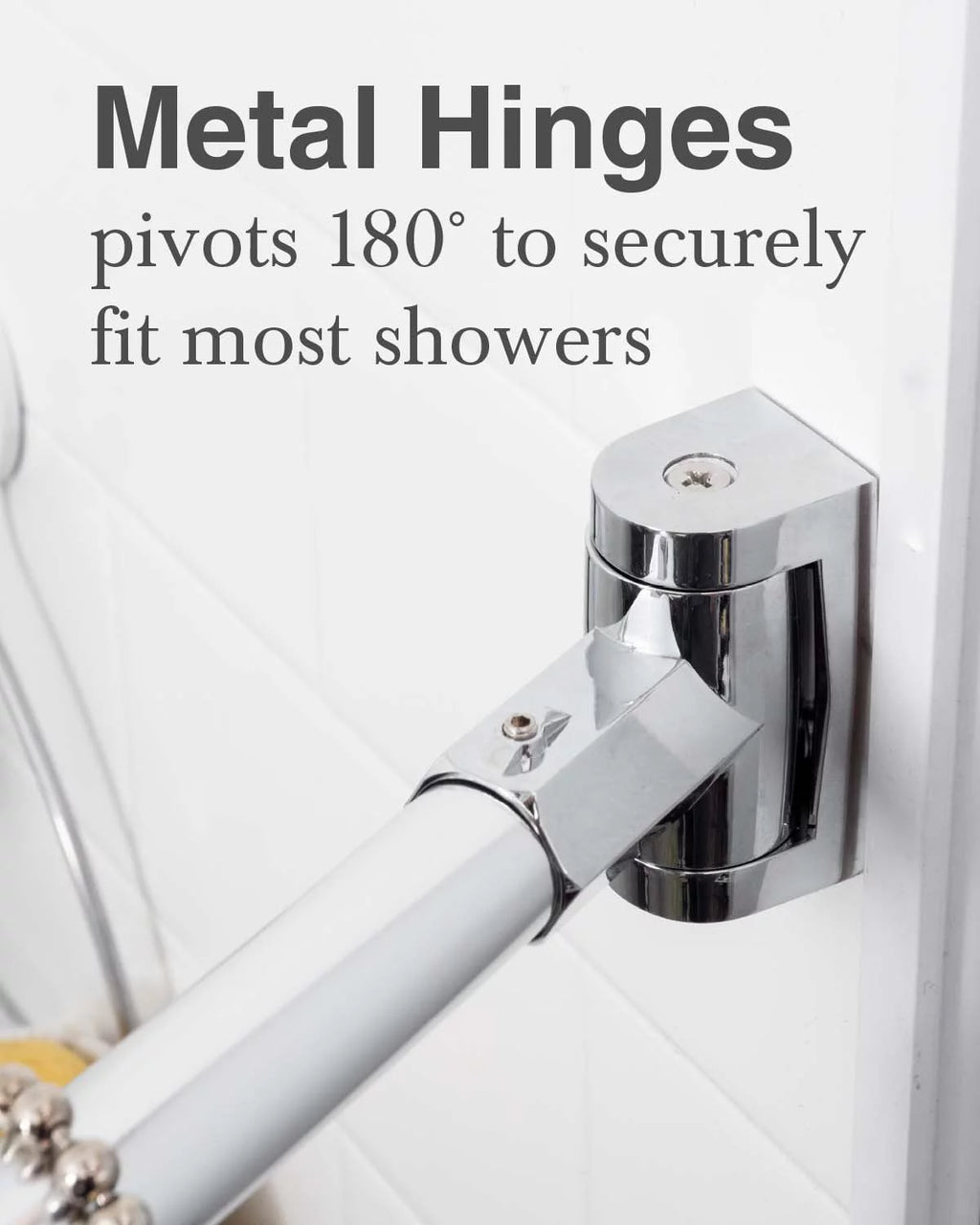Adjustable Curved Aluminum Shower Curtain Rod T592529