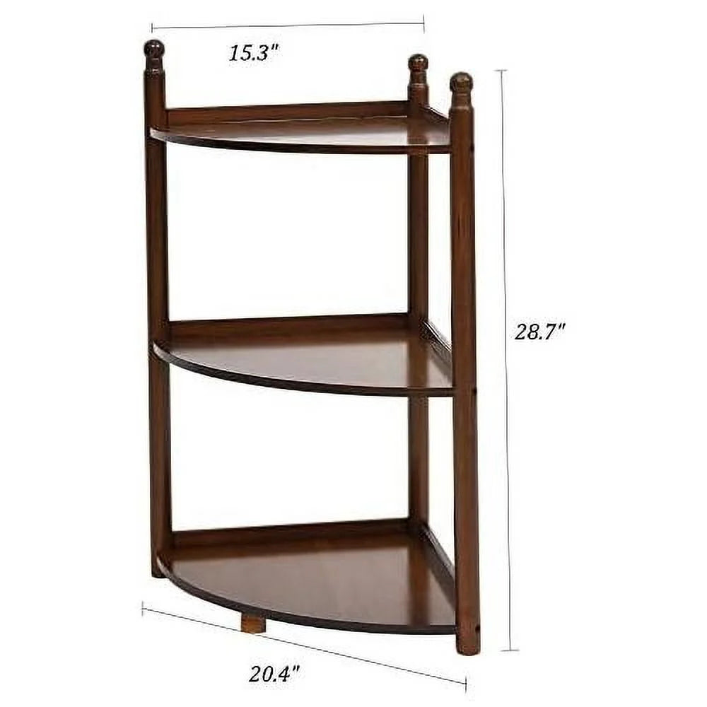 3 Tier Bamboo Corner Shelf 29 Inch V3813