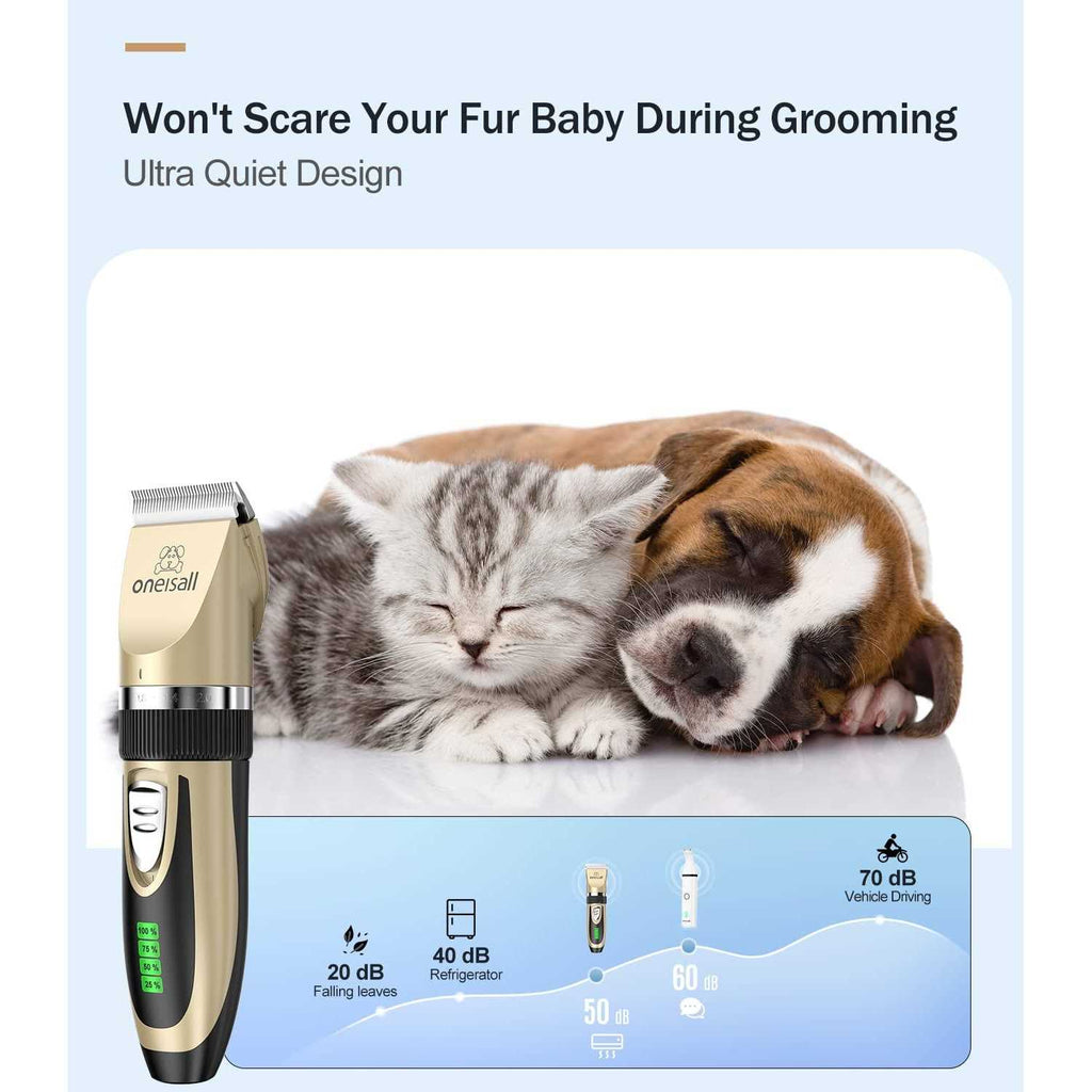 Dog Clippers and Paw Trimmer Kit 2 in 1 Low Noise Cordless T565