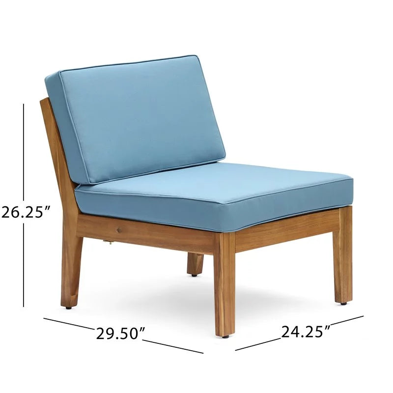 3 Seat Acacia Wood Outdoor Sofa Set Q759304