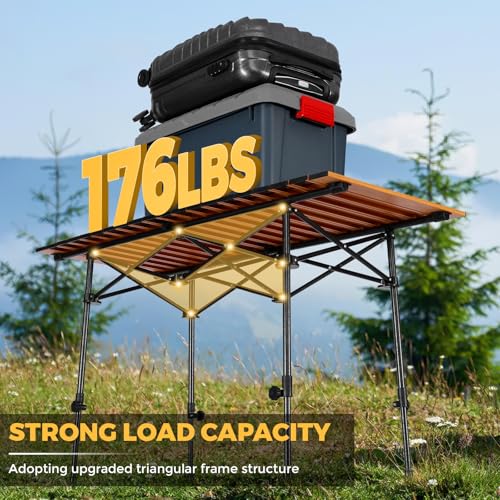 Portable Folding Aluminum Camping Table with Carry Bag Z7582