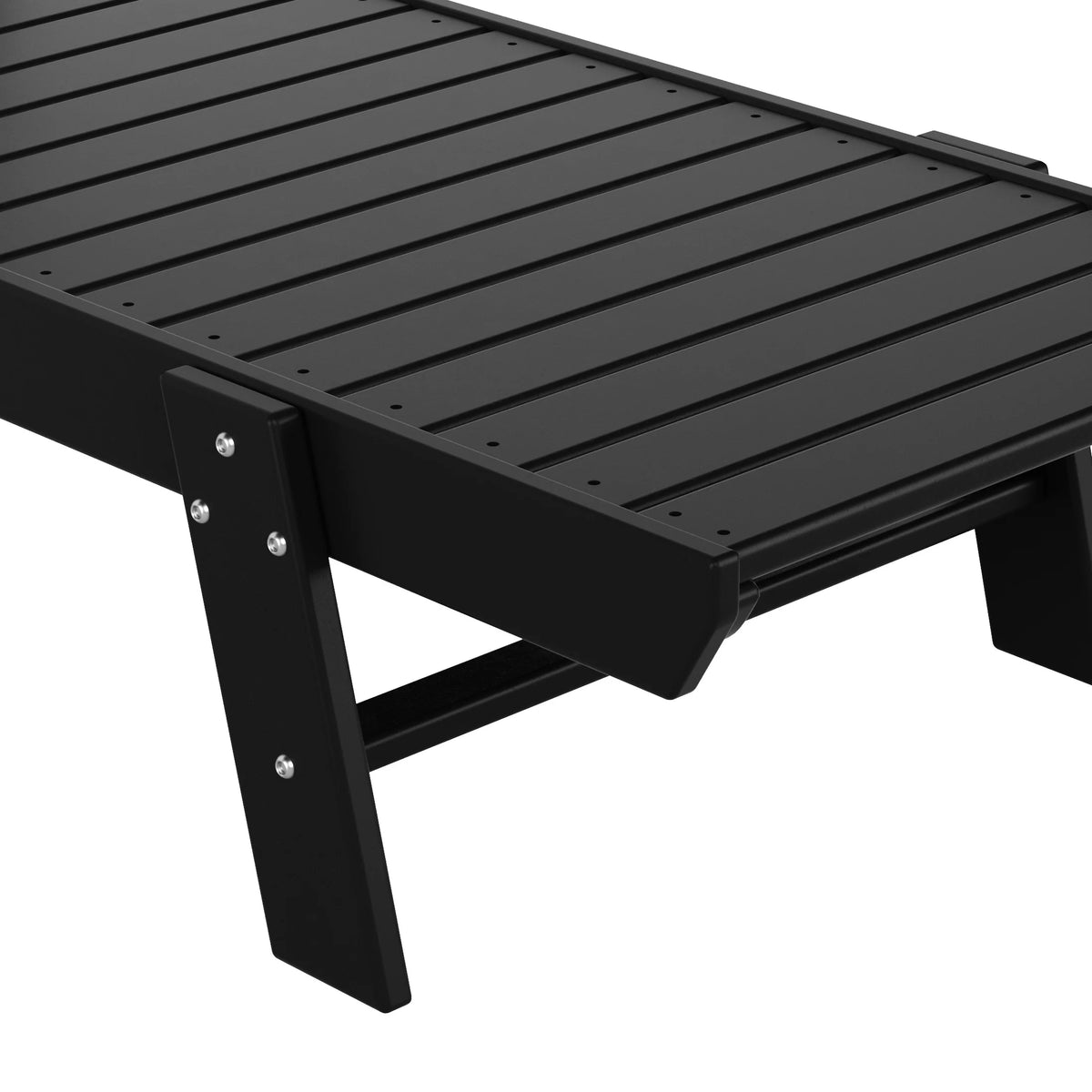 Outdoor Chaise Lounge Set of 2 Black I7441