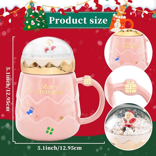 17.6 oz Ceramic Christmas Mug with Lid R189