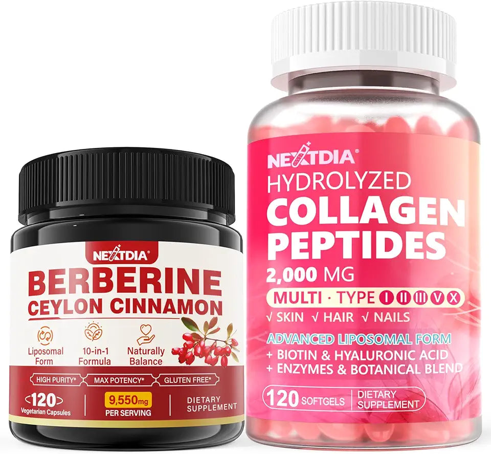 Berberine Supplement with Ceylon Cinnamon + Hydrolyzed Collagen Peptides H14997