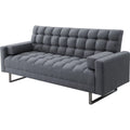 Adjustable Gray Sofa with Tufting and Sled Base H835