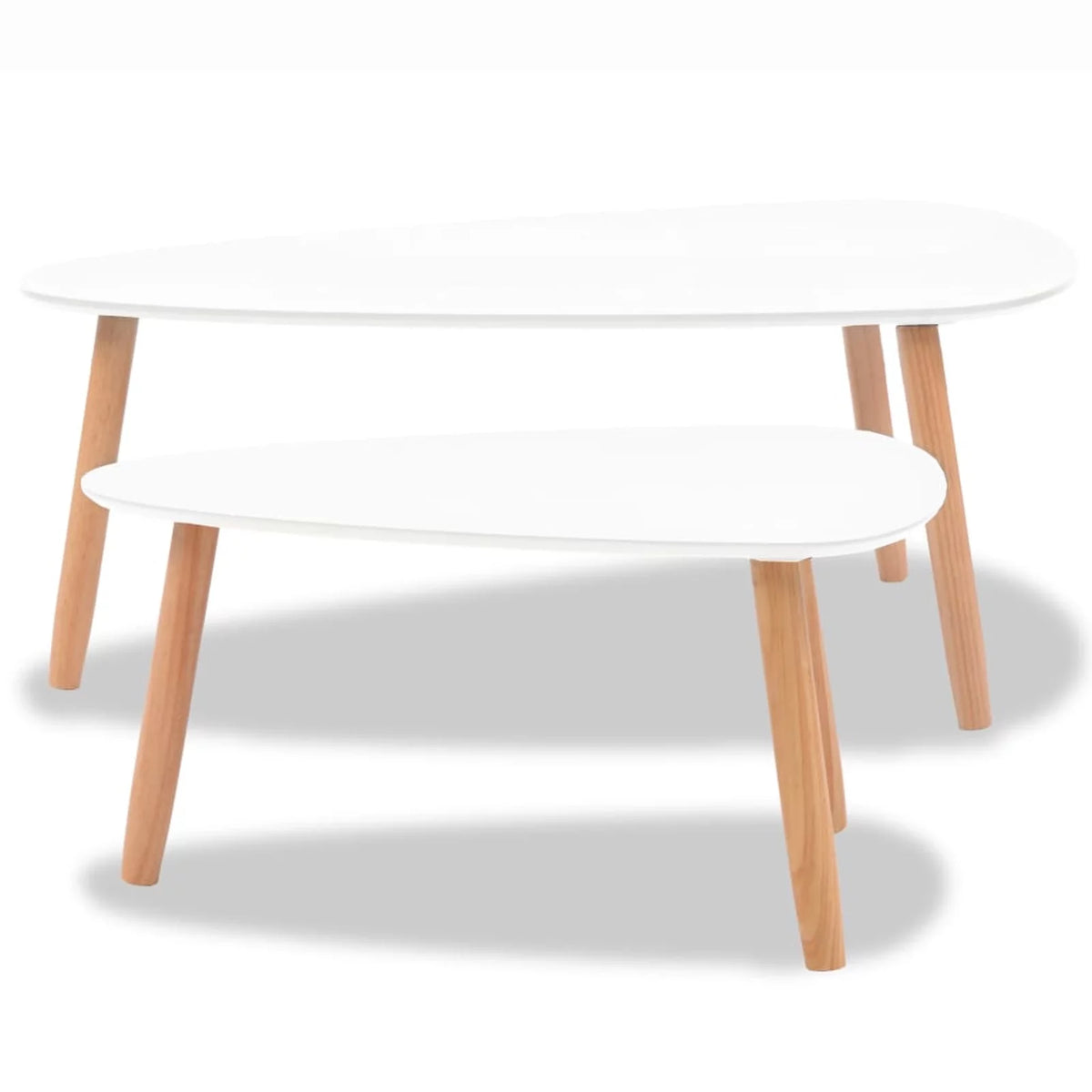 2 Piece Coffee Table Set White G871