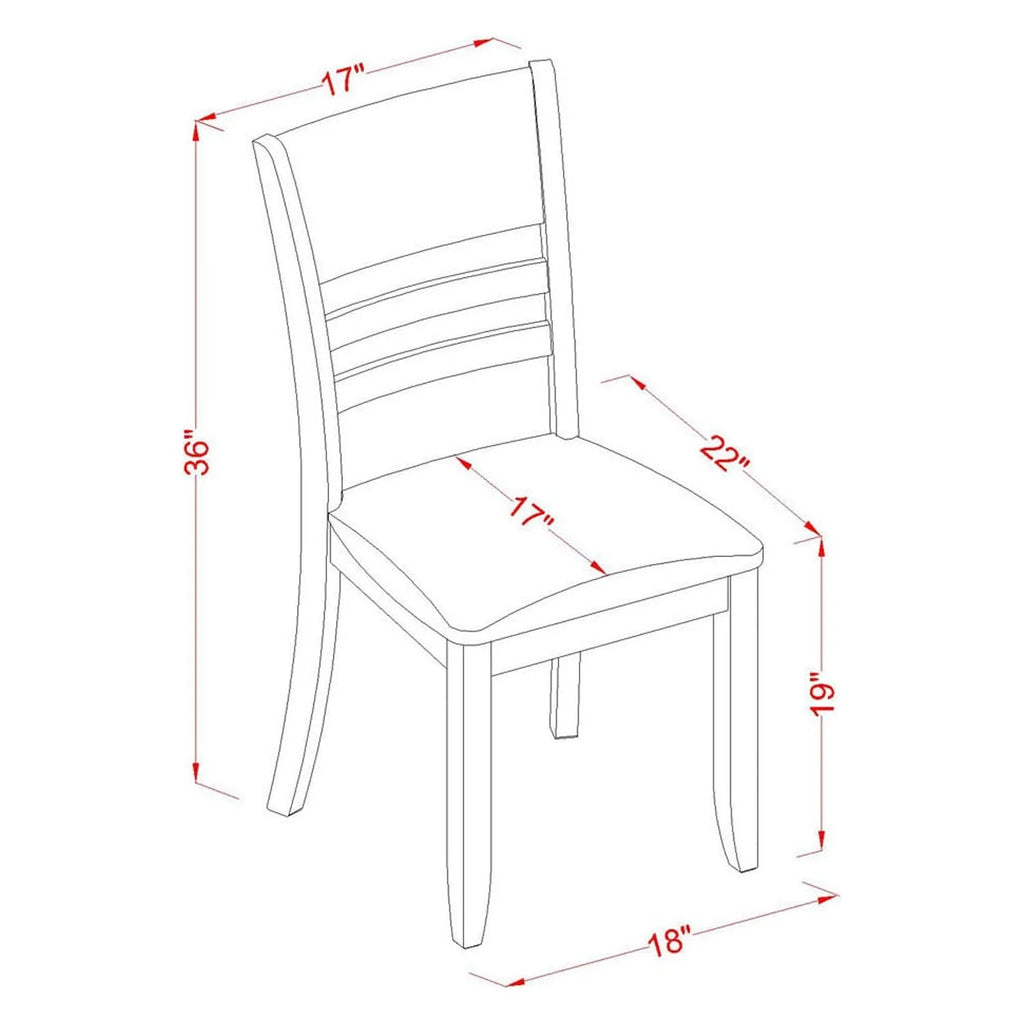 Espresso Wood Dining Chair Set Of 2 E32727