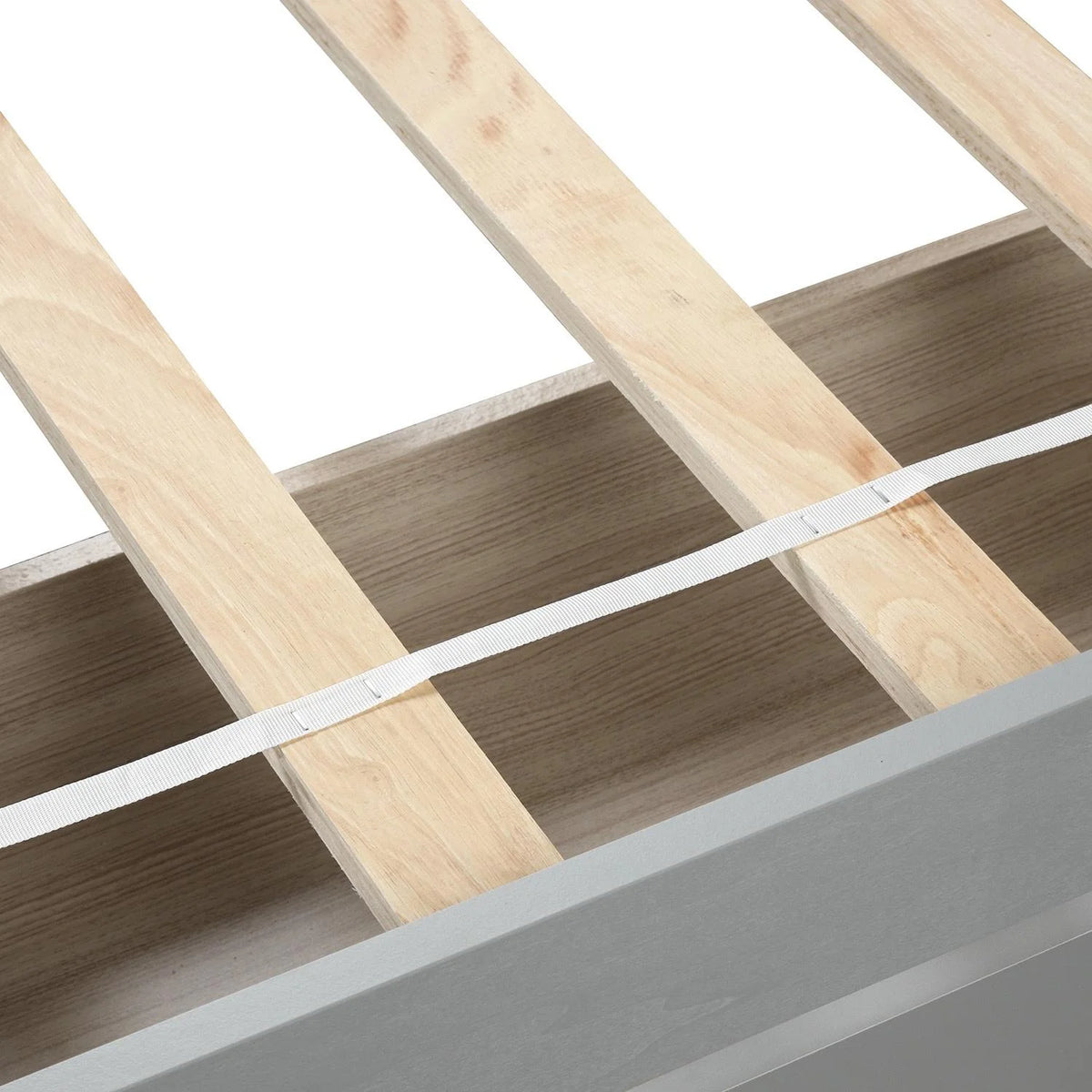 Twin Size Wood Platform Bed with Storage and 2 Drawers J717