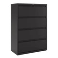 36" Wide 4 Drawer Metal Lateral File Cabinet Black E63014