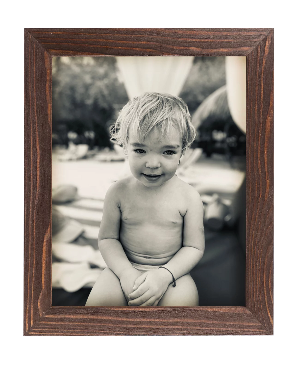 Rustic Wooden Picture Frames 8x10 Brown Wenge Set of 2 S20473