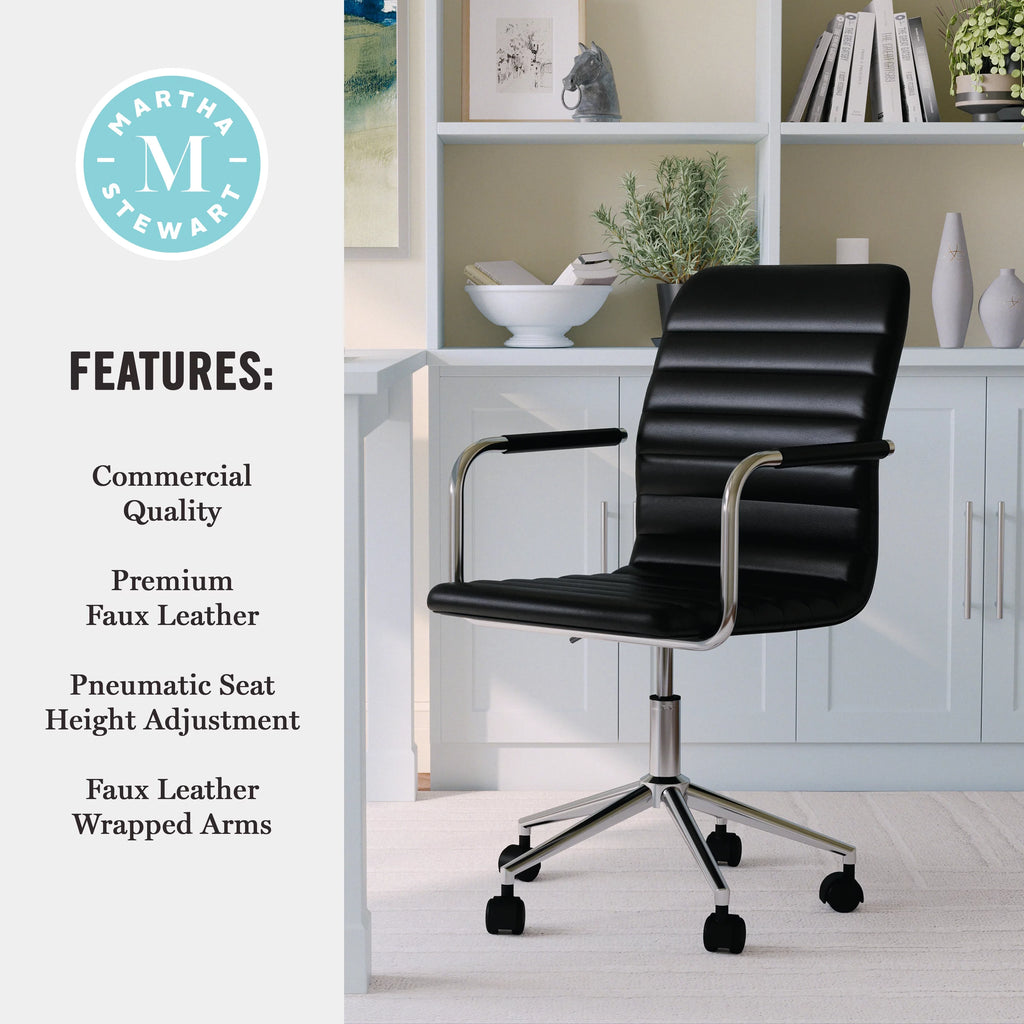 Black Upholstered Office Chair W223705