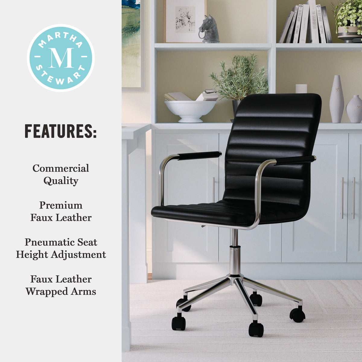 Black Upholstered Office Chair W223705