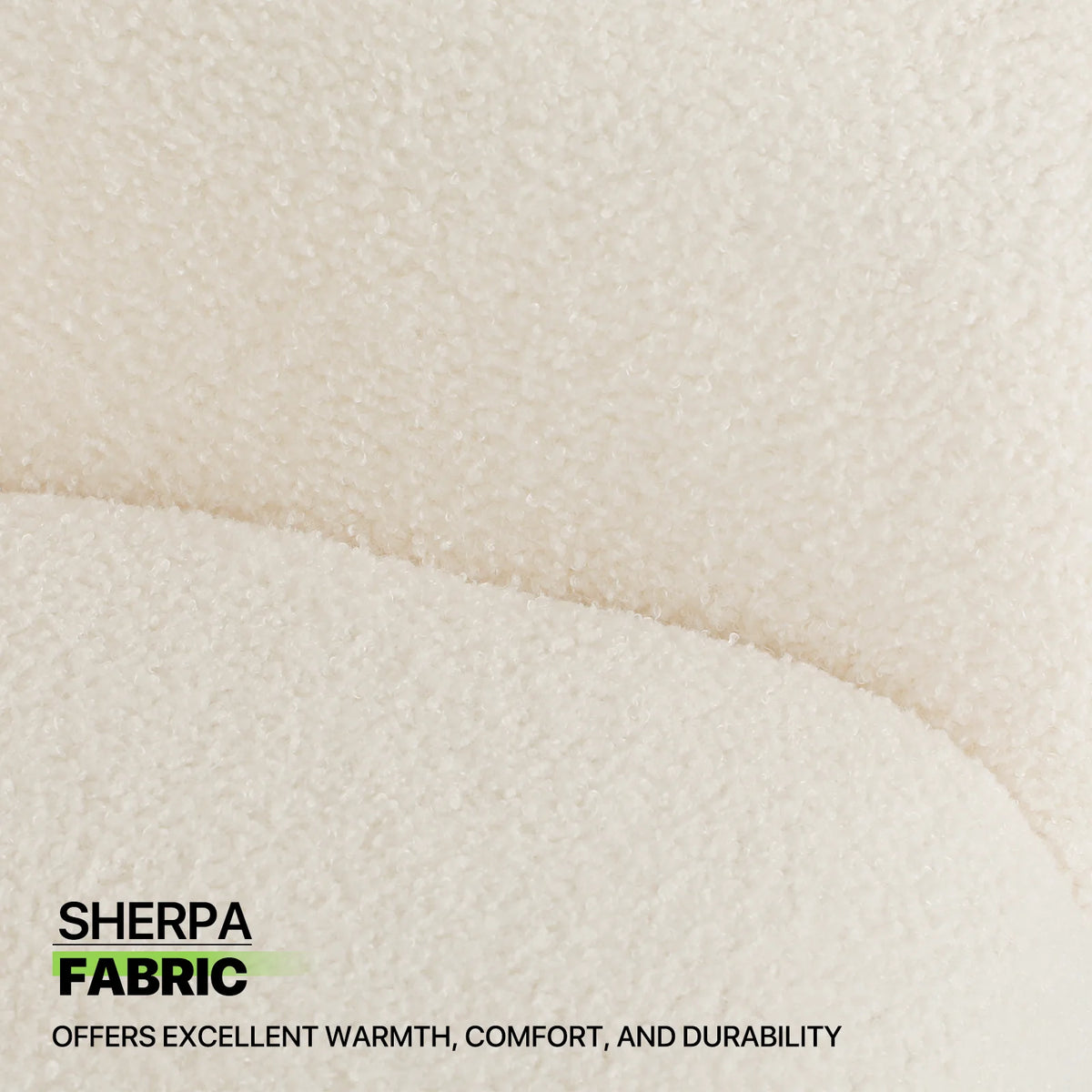 Sherpa Fabric Upholstered Barrel Accent Chair B220895