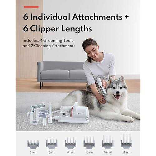 Ultra Quiet Pet Vacuum 6 Tool Grooming Kit S10325