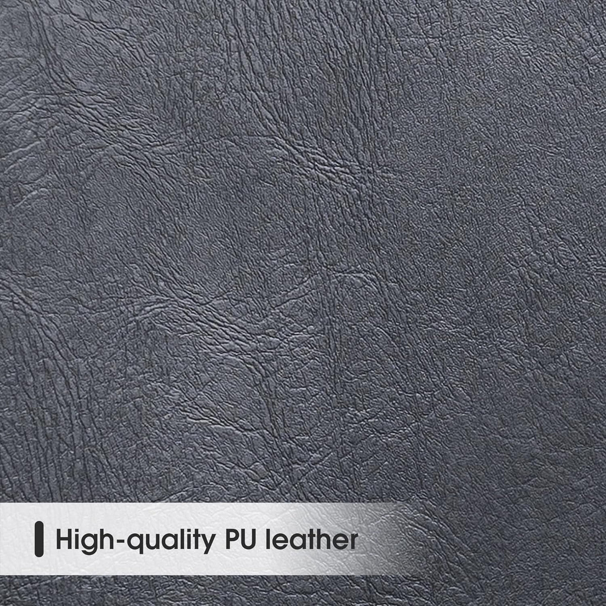Black Leather Upholstered Bench with Backrest Y64510