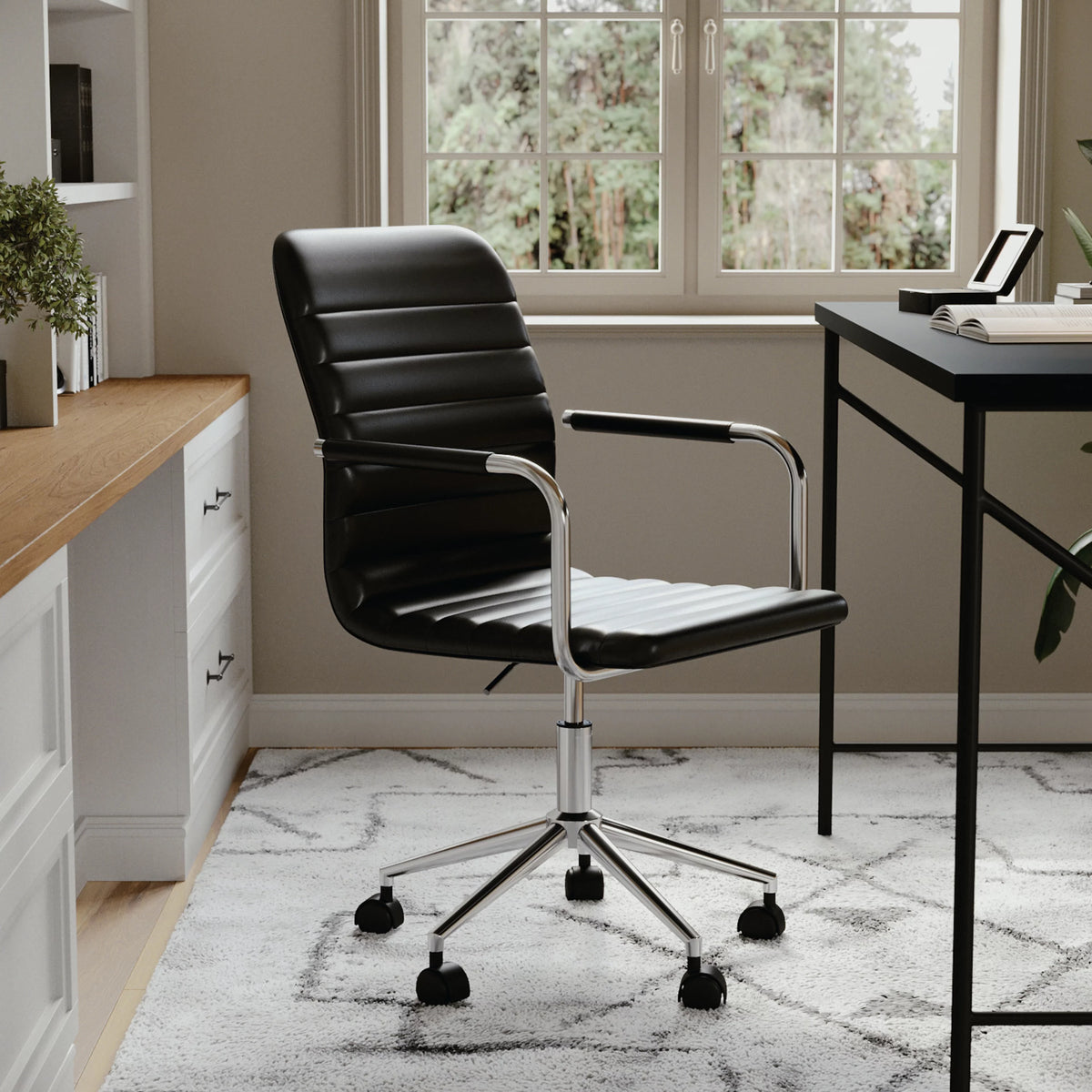 Black Upholstered Office Chair W223705