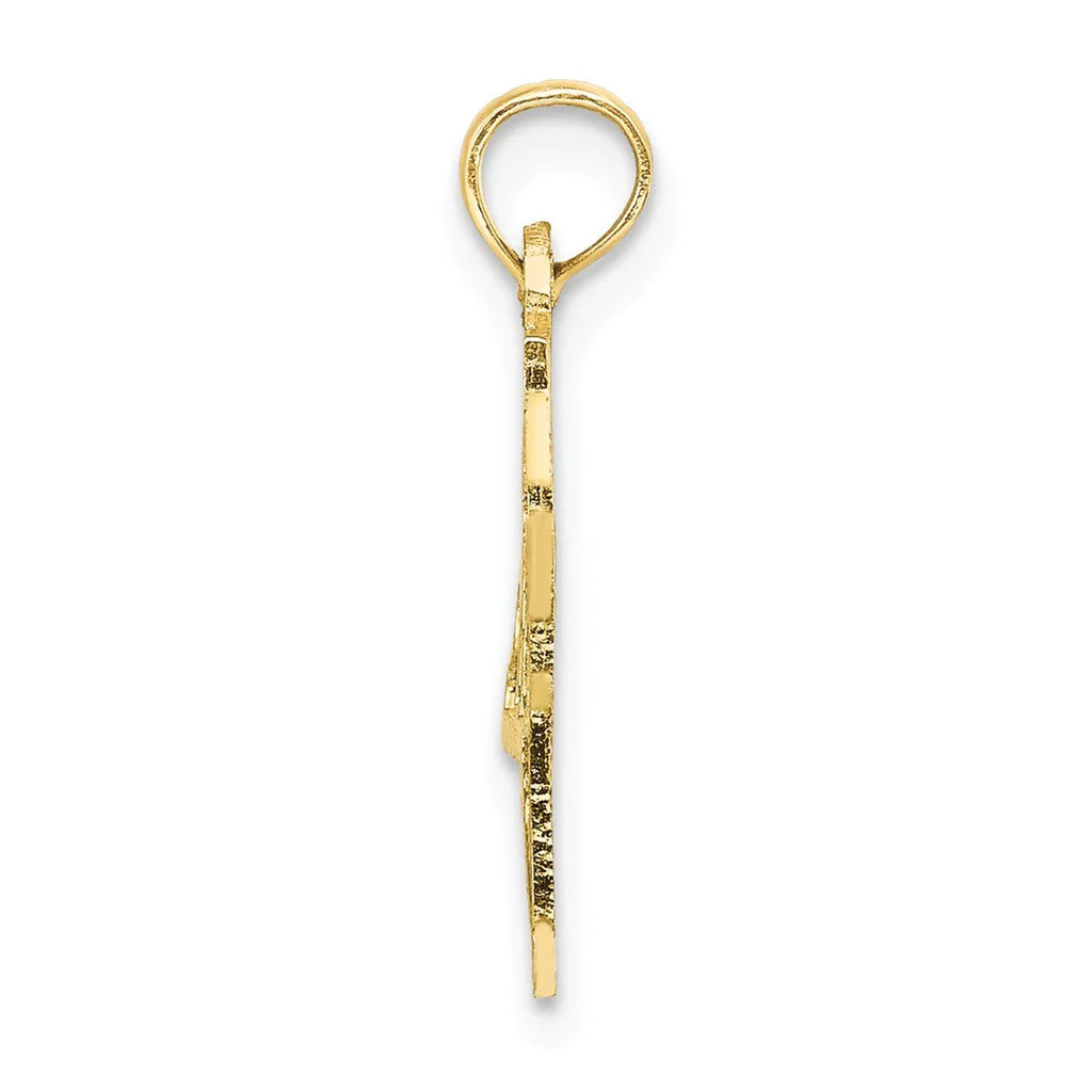 10k Gold New York State Pendant Necklace A258594