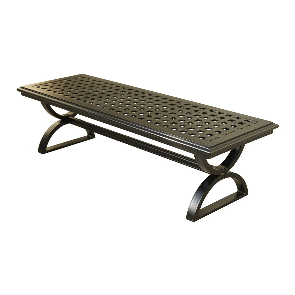 Aluminum Outdoor Dining Bench with Cushion I111300