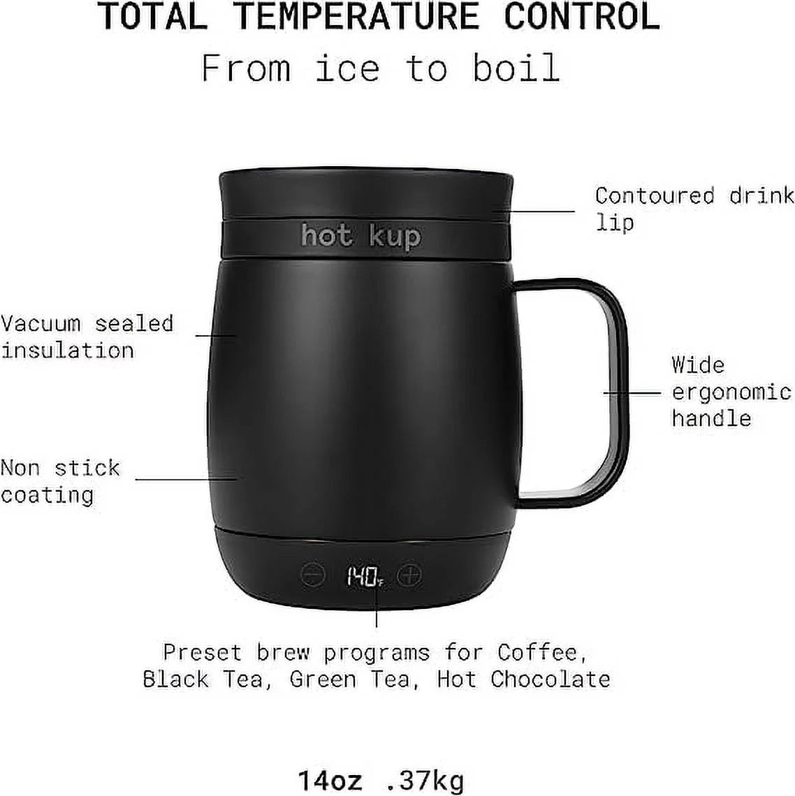 Black Single Serve Temperature Controlled Mug with AC Base P482