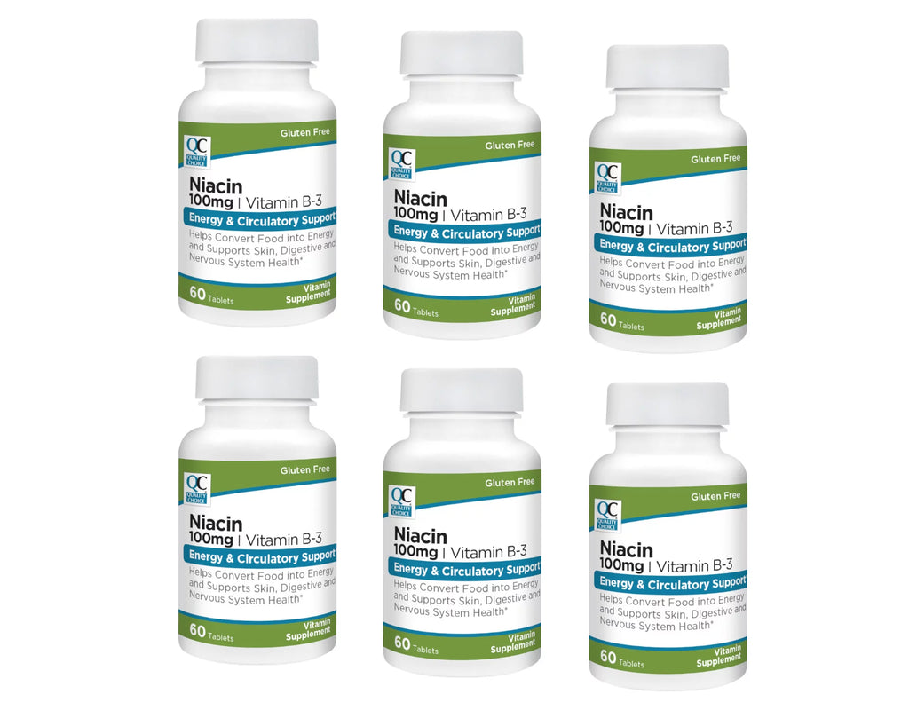 Niacin 100mg Vitamin B-3 Tablets, 60 Count Y6164