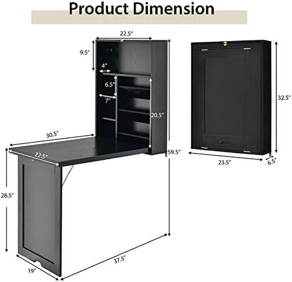 Wall Mounted Convertible Desk Q492