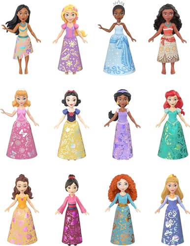 Disney Princess & Friends Set with 5 Posable Small Dolls & 5 Friend Figures M3076