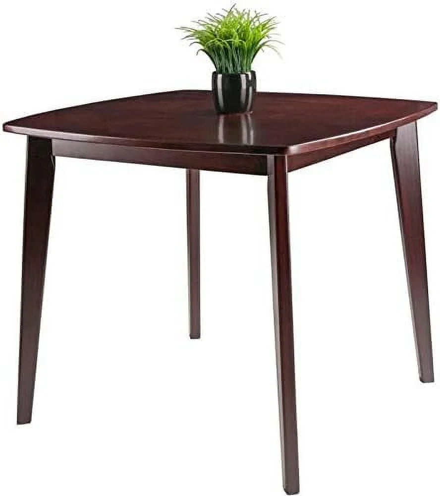 34" Square Solid Wood Dining Table in Walnut K752