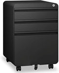 3 Drawer Metal File Cabinet with Lock Wheels K2535
