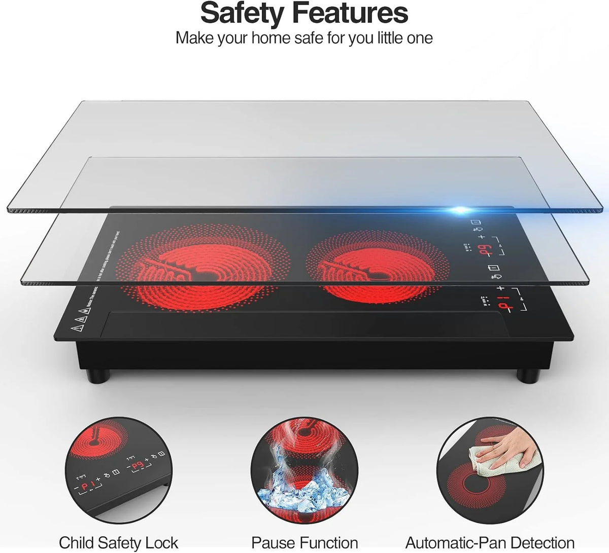 12 Inch 2 Burner Electric Cooktop S9248