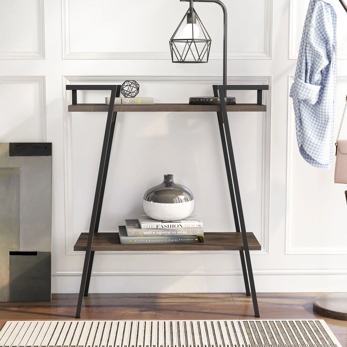 31-inch Metal Two-tier Console Table L163904