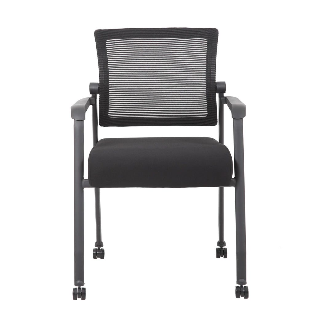 42" Round Table & 4 Mesh Guest Chair with Casters U678
