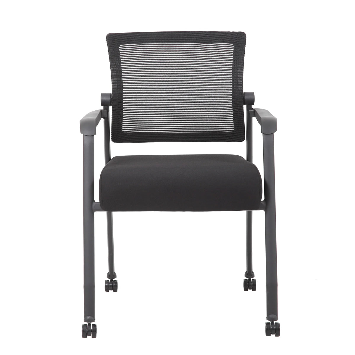 42" Round Table & 4 Mesh Guest Chair with Casters U678