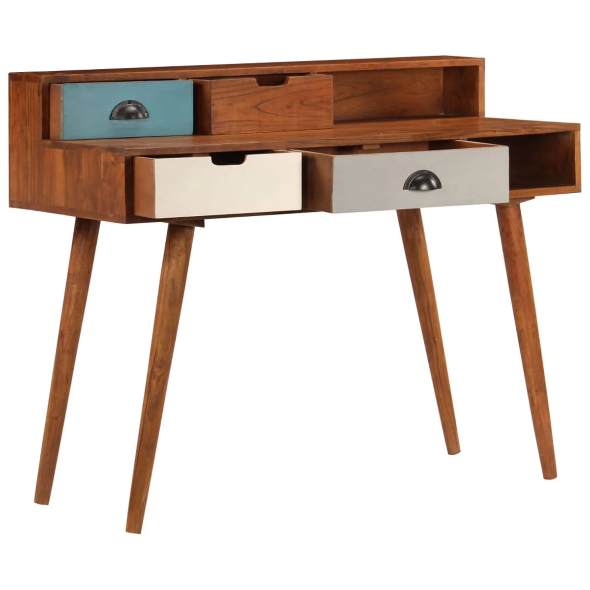 Acacia Wood Writing Desk with 4 Drawers M837530