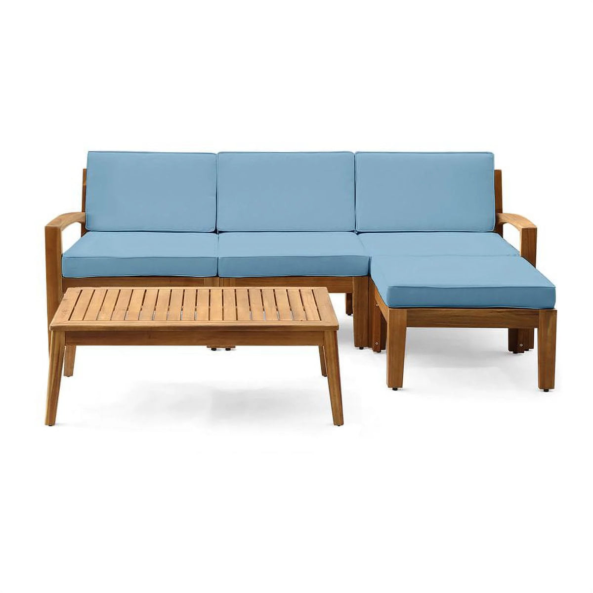 3 Seat Acacia Wood Outdoor Sofa Set Q759304