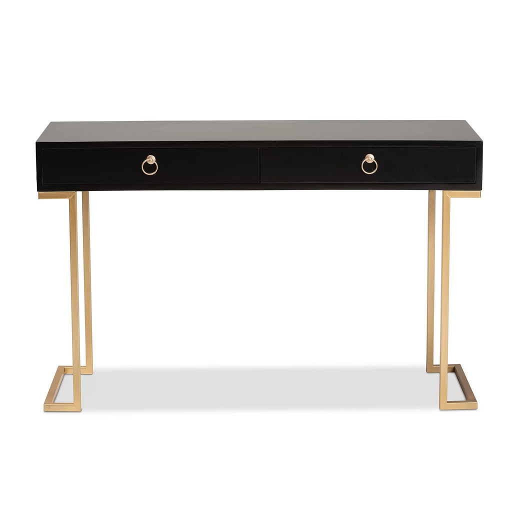 Modern Wood and Metal 2 Drawer Console Table R61300