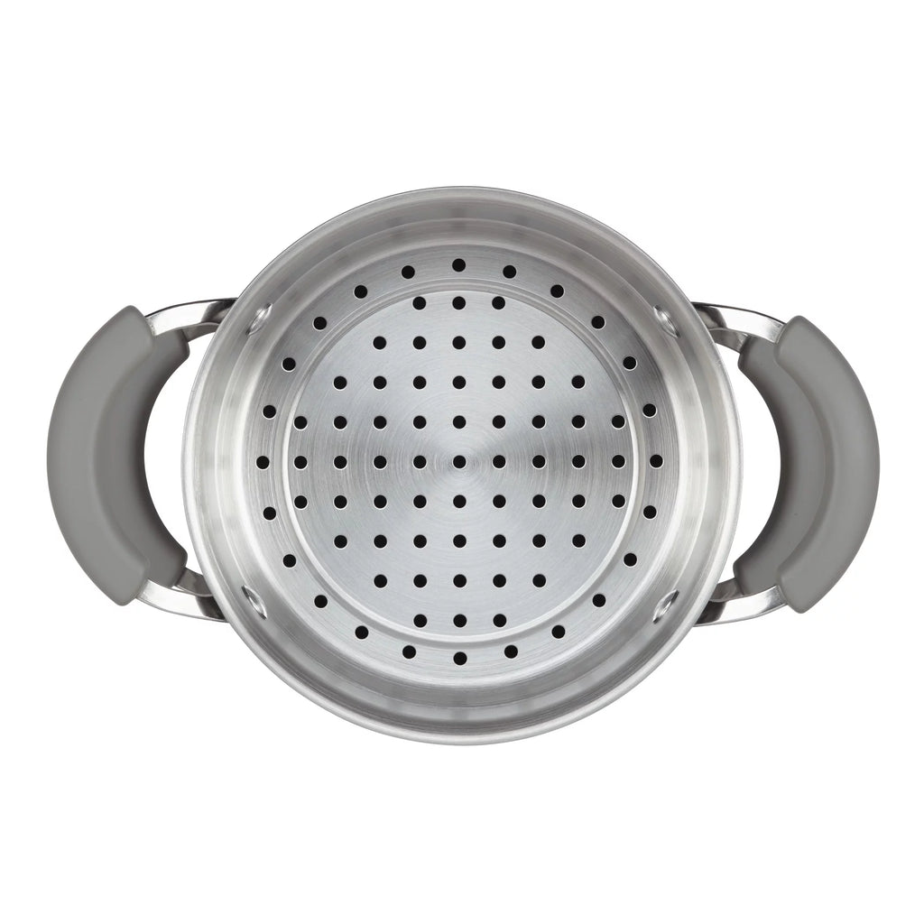 3 Qt Nonstick Porcelain Enamel Covered Multi Pot Set with Steamer M3898
