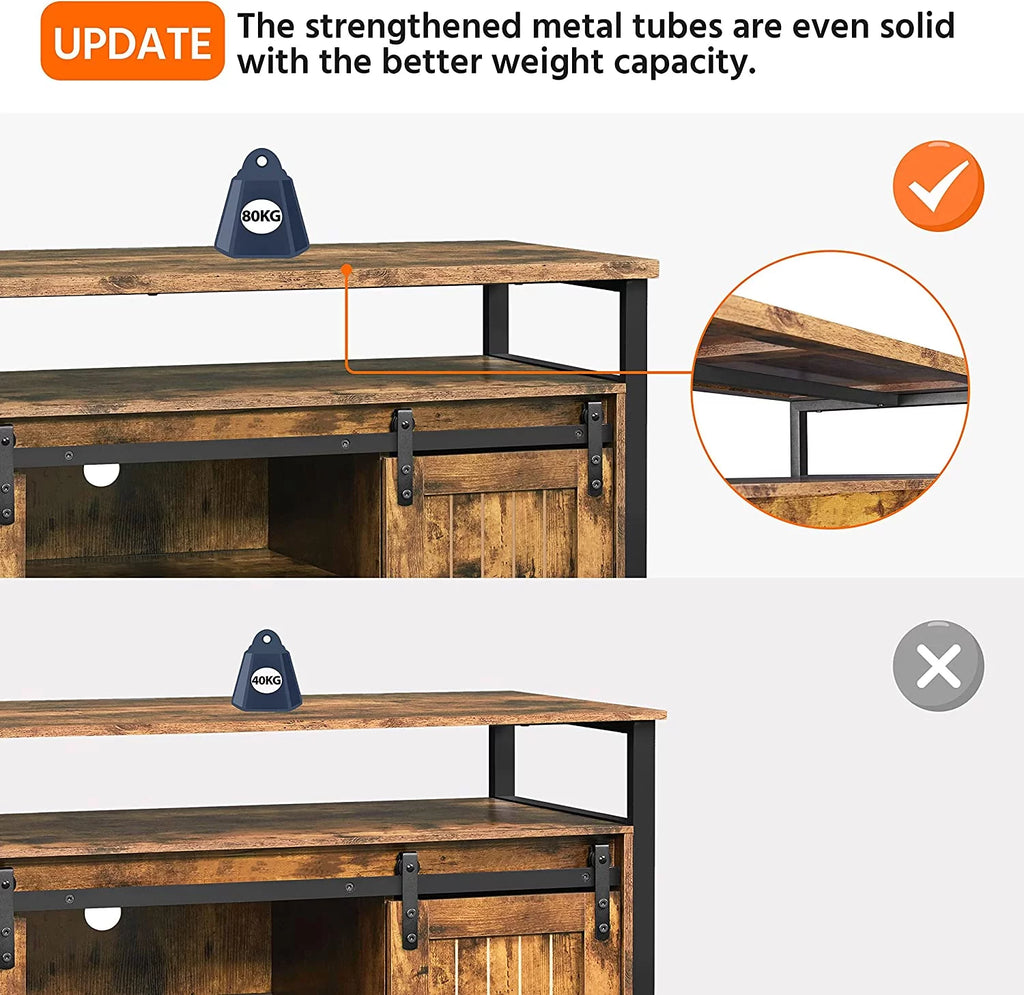Cabinet with Sliding Barn Doors and Adjustable Shelves F9203