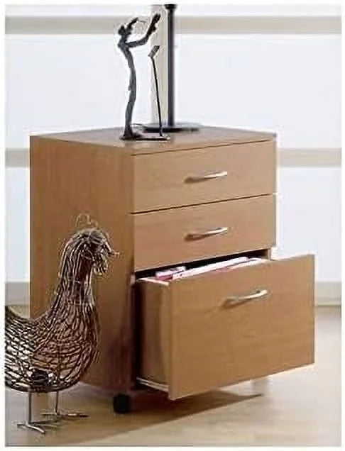 3 Drawer Wood Filing Cabinet W2619