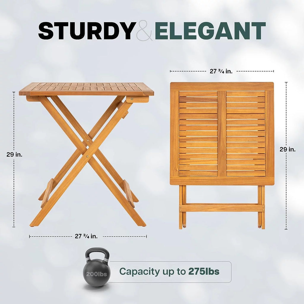 Acacia Wooden Folding Bistro Table G7474
