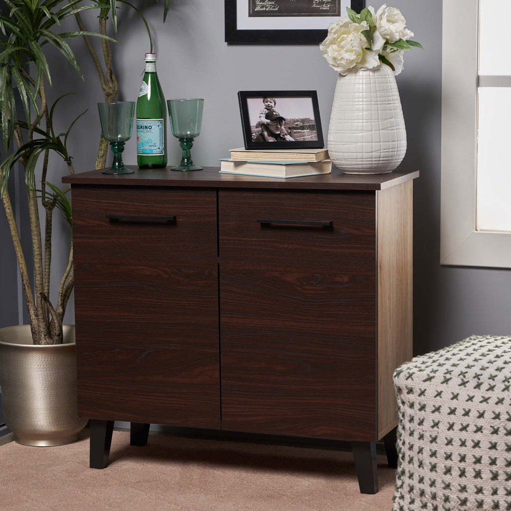 Walnut Finished Faux Wood Cabinet L526600